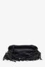 Prada Black Glace Calf Fringe Etiquette Bag with Strap