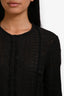 Isabel Marant Black Lace Embroidered Detail Long Sleeve Top Size 38