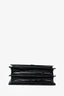 Saint Laurent 2017 So Black Croc Embossed Medium 'Sunset' Shoulder Bag