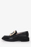 Roger Vivier Black Brushed Leather Buckled Viv' Rangers Loafers Size 37