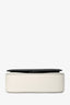 Brunello Cucinelli White/Grey Leather Monili Messenger Bag with Strap