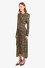 Isabel Marant Leopard Print Zeidi Draped Maxi Dress Size 36