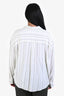 Joie White Black Pinstripe Shirt Size XL