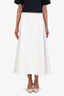 Maje White Wool A-Line Maxi Skirt Size 40