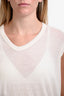 Rick Owens White Cotton S/S 2022 Sheer Sleeveless Top Size 4