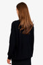 Sonia Rykiel Black/Red Wool Cashmere V-Neck Button Up Sweater Size M