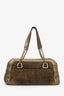 Cartier Gold/Brown Suede Leather La Dona Shoulder Bag