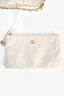 Pre-loved Chanel™ White Leather Small 22 Hobo Shoulder Bag