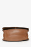 Prada Brown/White Calf Pionniere Saddle Crossbody Bag