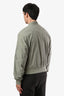 Hermès Green Nylon Rib Trimmed Bomber Jacket Size 48 Men's