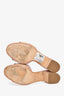 Loro Piana Pink Suede Summer Charm Block Heels Size 37