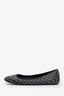 Burberry Black Woven Leather Ballet Flats Size 39