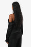 Jonathan Simkhai Black Satin Off-Shoulder Long Sleeve Blouse Size XS