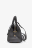 Saint Laurent Grey Leather Medium Cabas ChYc Bag With Strap