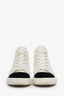 Pre-loved Chanel™ White Quilted Leather CC Cap Toe High Top Sneaker Size 40 Mens