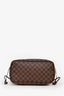 Louis Vuitton Brown Damier Ebene Cerise Red Neverfull MM with Pouch