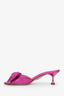 Miu Miu Fuchsia Leather Bow Mules Size 36