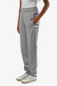 Burberry Grey Tartan Patterned Sweat Pants Size S