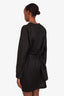 Fendi Black Cotton Long Sleeve Mini Dress with Waist Belt Size L