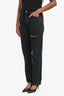 Agolde Black Denim 'Lana Slice' Jeans Size 25