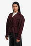 LAMARQUE Burgundy 'Quinn' Cropped Trench Coat Size XS