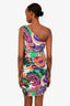 Ba&sh Multicolour One Shoulder Coral Mini Dress Size L