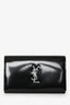 Saint Laurent 2023 Black Patent Leather Wallet on Chain