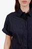 Theory Navy Cotton Short Sleeve Romper Size 10