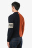 Thom Browne Navy/Orange Wool Sweater Size 3 Mens