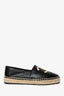Pre-loved Chanel™ Black/Cream Leather CC Espadrilles Size 38