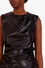 Simkhai Faux Leather Draped 'Wynter' Sleeveless Top Size 4