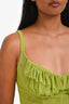 Kathryn Bowen Green Ruffled Mesh Crop Top Estimated Size XS