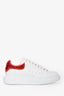 Alexander McQueen White Leather Crystal Embellished Sneakers Size 38