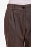 Dolce & Gabbana Brown Check Virgin Wool Straight Leg Pant Size 44