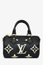 Louis Vuitton Black/White Giant Monogram Nano Speedy with Strap
