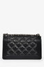 Pre-loved Chanel™ 2016-17 Iridescent Leather Beaded Double Stitch Medium Boy Bag