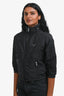 Prada 2024 Black Re-Nylon Cropped Sleeve Lightweight Jacket Size 38