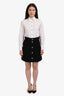 Chloe Black Wool Button Detail Mini Skirt Size 34 w/ Tags