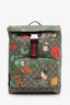 Gucci Tian Print GG Coated Canvas Buckle Medium Backpack