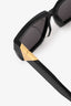 Bottega Veneta Black Rectangle Sunglasses