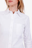 Thom Browne White Oxford Grosgrain Placket Shirtdress Size 36