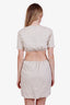 Staud Beige Linen Open Back Epona Mini Dress Size S