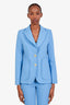 Smythe Blue Wool Blend Single Breasted Blazer Size 2