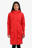 Canada Goose Red Logo Midi Rain Jacket Size S