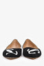 Jimmy Choo Black/White Suede 'Love Flat' Logo Flats Size 39