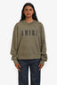 Amiri Green/Black Cotton Logo Sweatshirt Size S