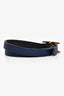 Bracelet Hermès en cuir bleu marine à double tour