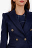 St. John Navy Wool Alpaca Double Breasted Peacoat Size 0