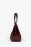 Gucci Burgundy Pebble Leather Medium Zumi Top Handle Bag