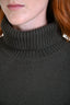 Toteme Military Green Wool Cashmere Turtle Neck Long Sleeve Sweater Size XXS